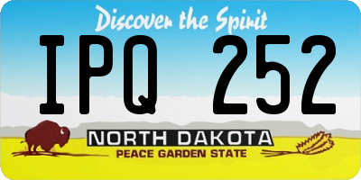 ND license plate IPQ252