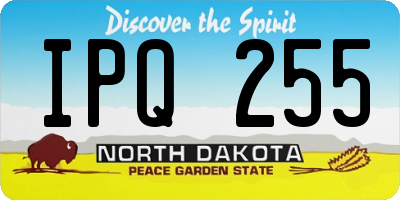 ND license plate IPQ255