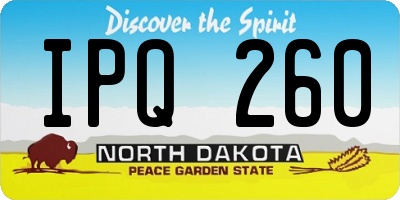 ND license plate IPQ260