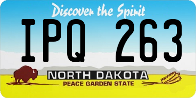 ND license plate IPQ263