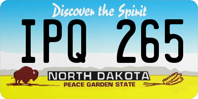 ND license plate IPQ265