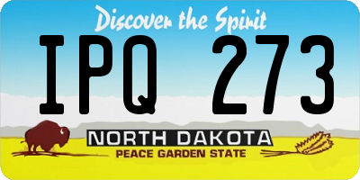 ND license plate IPQ273