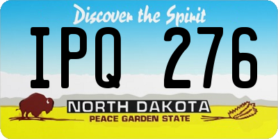 ND license plate IPQ276