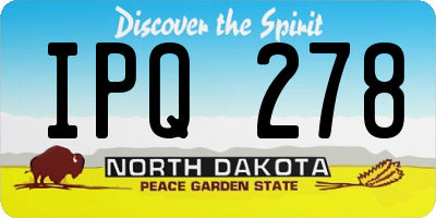 ND license plate IPQ278
