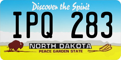 ND license plate IPQ283