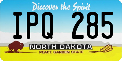 ND license plate IPQ285