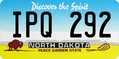 ND license plate IPQ292