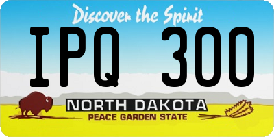 ND license plate IPQ300