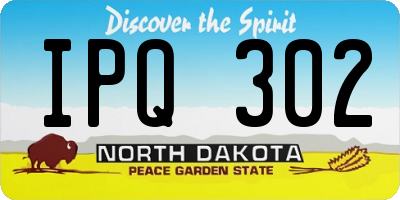 ND license plate IPQ302