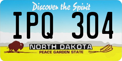 ND license plate IPQ304