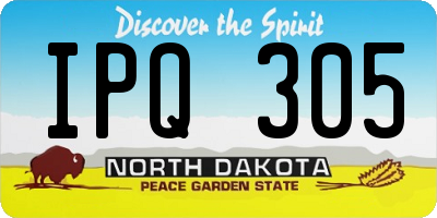 ND license plate IPQ305