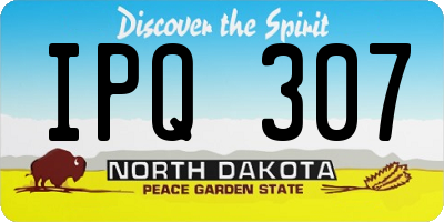 ND license plate IPQ307