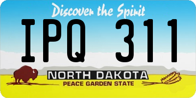 ND license plate IPQ311