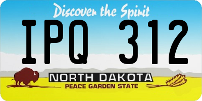 ND license plate IPQ312