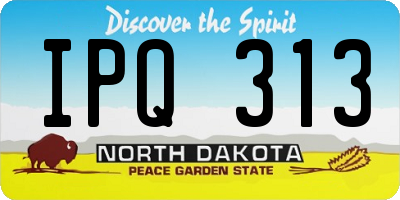 ND license plate IPQ313