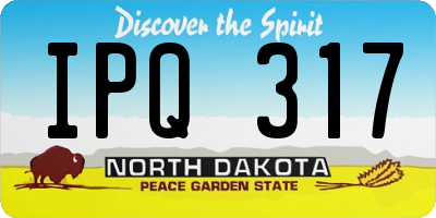 ND license plate IPQ317