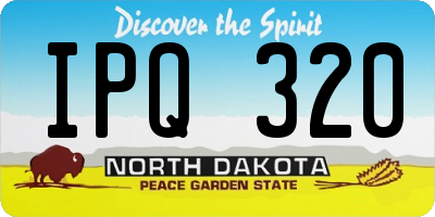 ND license plate IPQ320