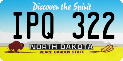 ND license plate IPQ322