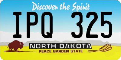 ND license plate IPQ325