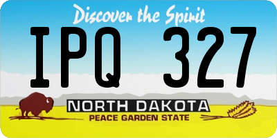 ND license plate IPQ327