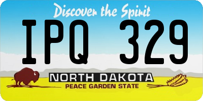 ND license plate IPQ329