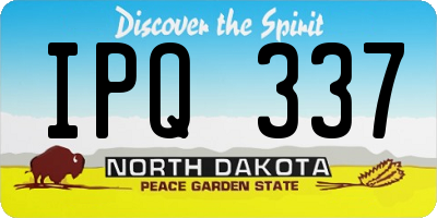 ND license plate IPQ337