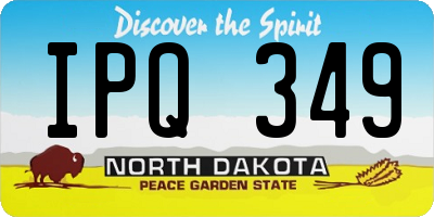ND license plate IPQ349