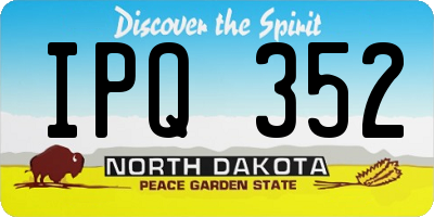ND license plate IPQ352