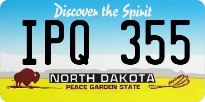 ND license plate IPQ355
