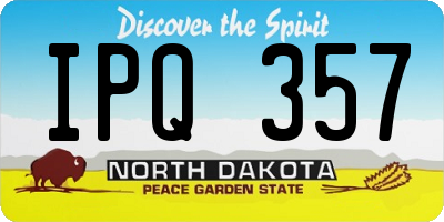 ND license plate IPQ357