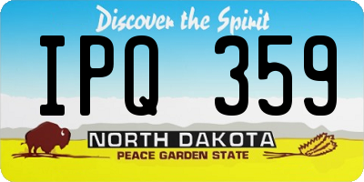 ND license plate IPQ359