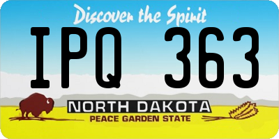 ND license plate IPQ363