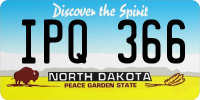 ND license plate IPQ366