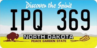 ND license plate IPQ369