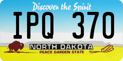 ND license plate IPQ370