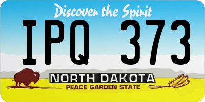ND license plate IPQ373