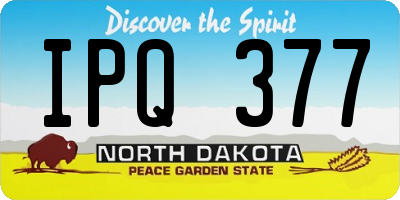 ND license plate IPQ377
