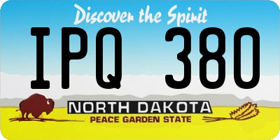 ND license plate IPQ380