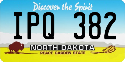 ND license plate IPQ382