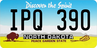 ND license plate IPQ390