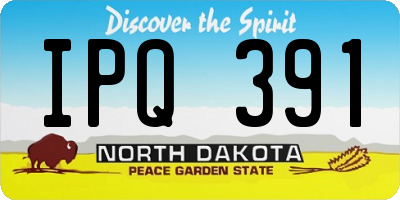 ND license plate IPQ391
