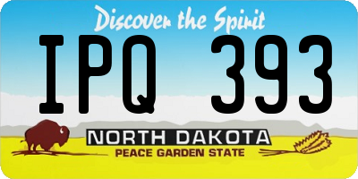 ND license plate IPQ393