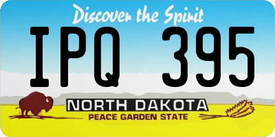 ND license plate IPQ395