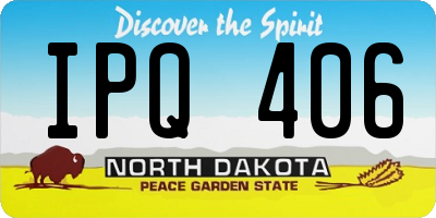 ND license plate IPQ406