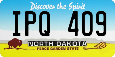 ND license plate IPQ409