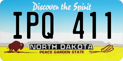 ND license plate IPQ411