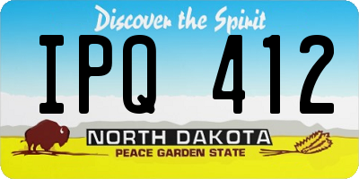 ND license plate IPQ412