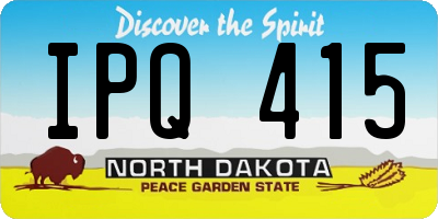 ND license plate IPQ415
