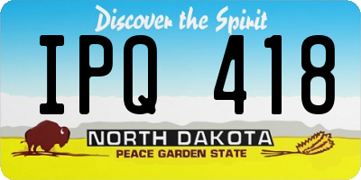 ND license plate IPQ418