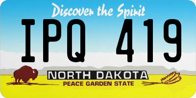 ND license plate IPQ419